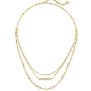 Kendra Scott Addison three strand necklace with bag